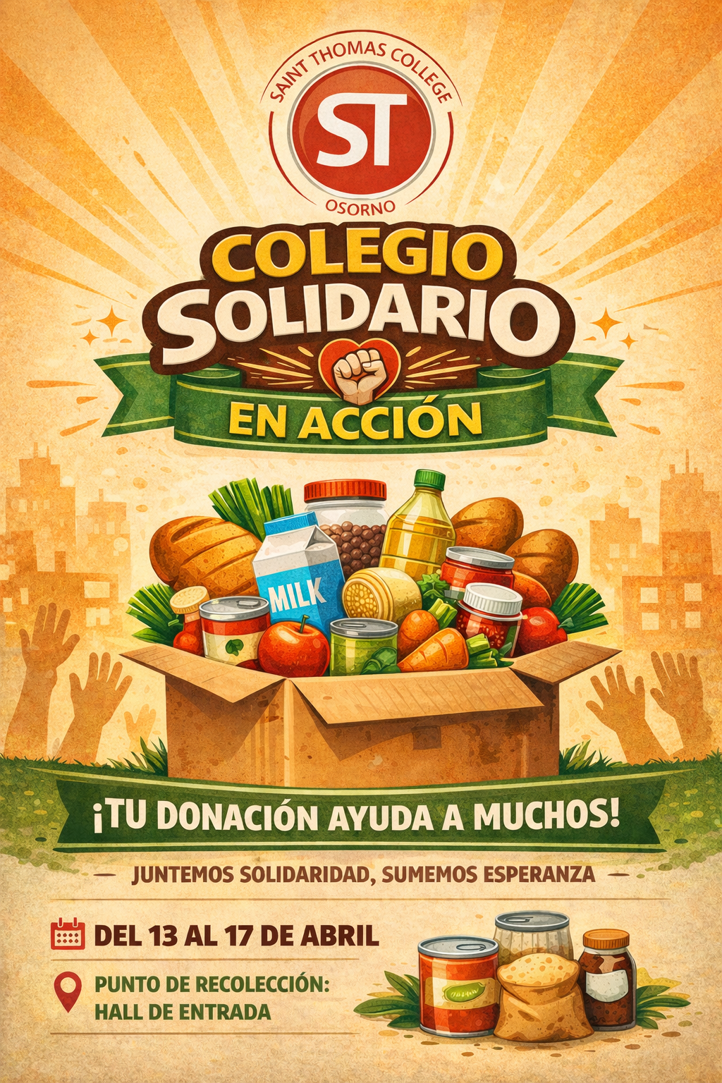 <center>Campaña: “Colegio Solidario en Acción”</center><br> Image